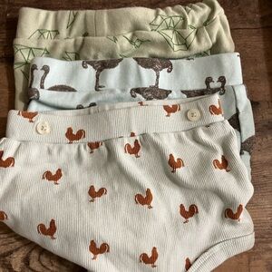 kate quinn Animal Print Diaper Covers - Green, Brown, Cream bundle
